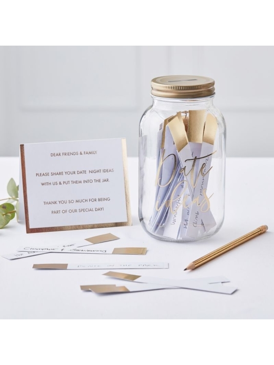 Date Ideas jar GO-144 | Ginger Ray Gold Wedding main product photo